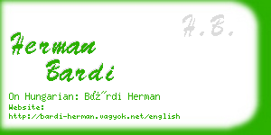 herman bardi business card